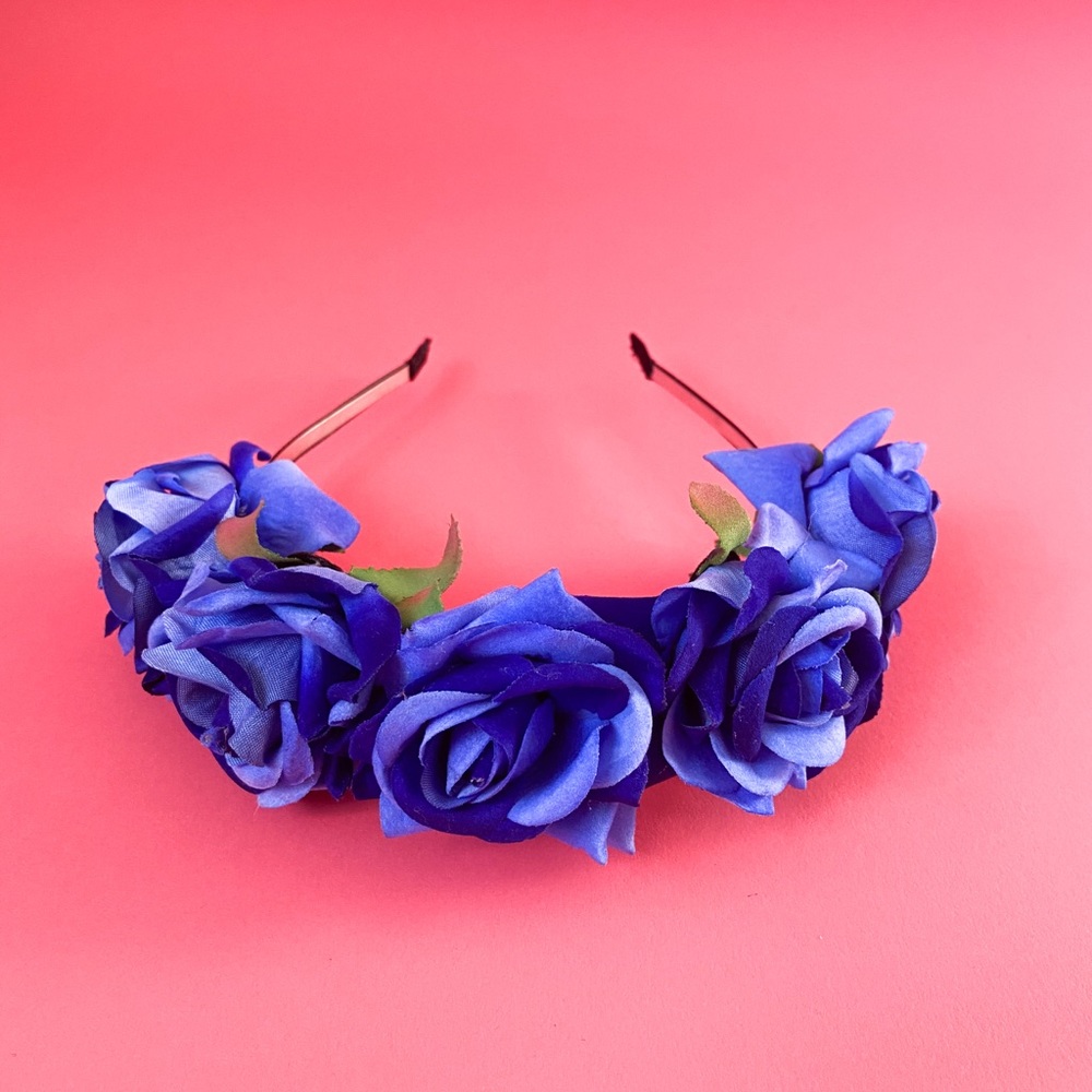 Blue Roses Headband - Picture 6 of 8